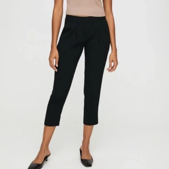 Aritzia Pants - Aritizia Babaton Black Cohen Slip On Pleated Pant | 2